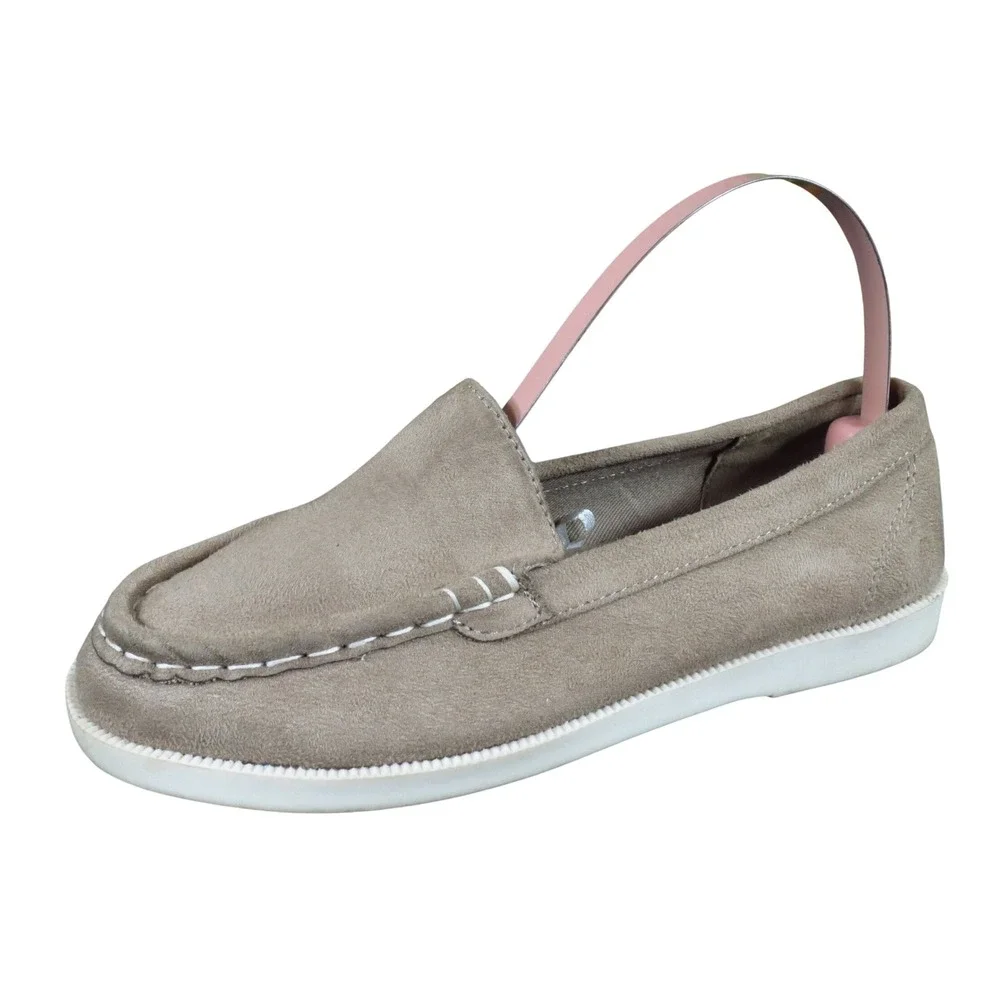 J. Crew Toddler Loafers Size 12 Boys Girls Slip On Shoes Tan Faux Suede Classic